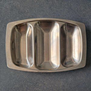 1960s Cultura Sweden - Stainless Steel Divided Tray